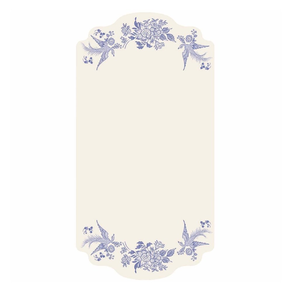 hester and cook blue asiatic pheasants table card