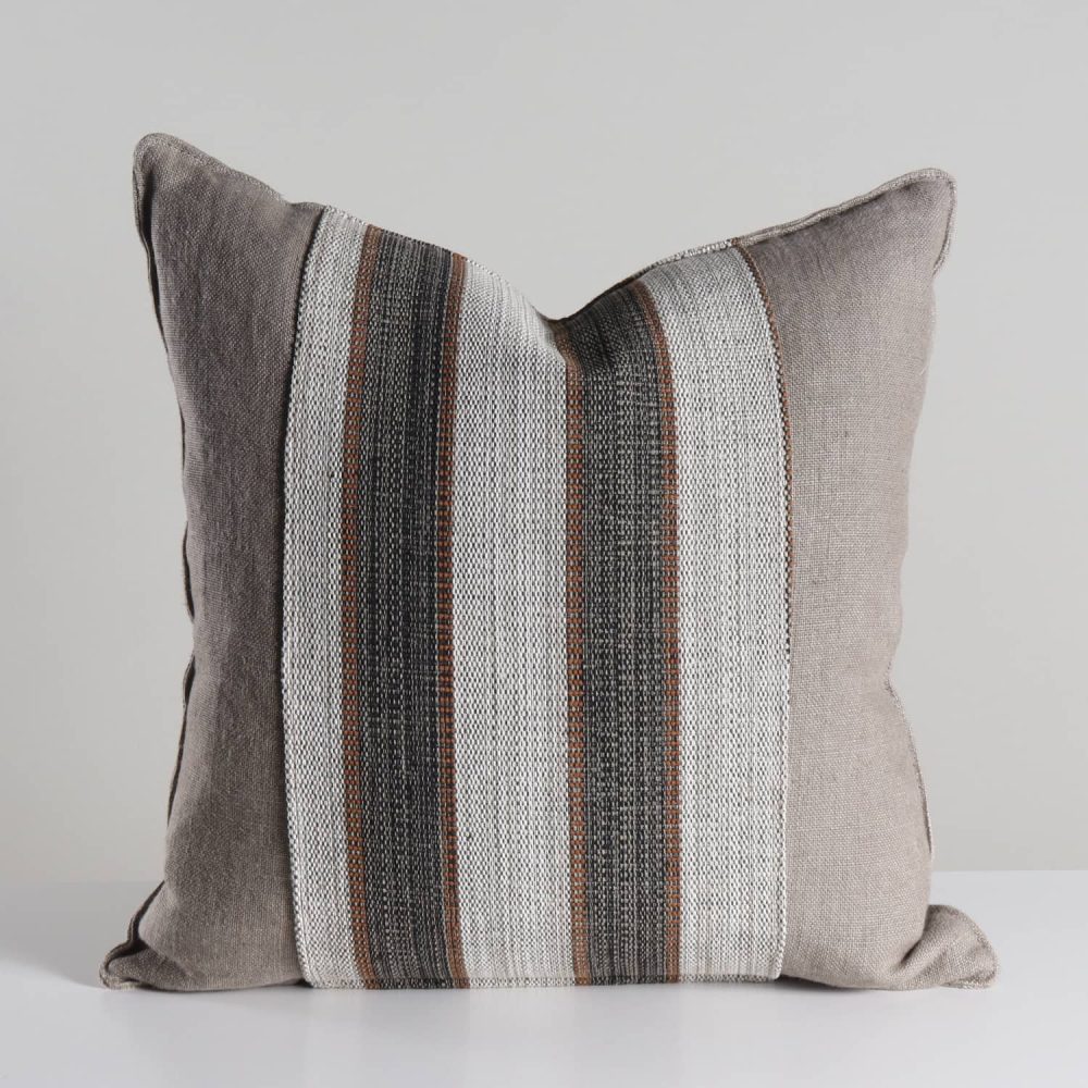 cisco home rayas gray artisan striped pillow
